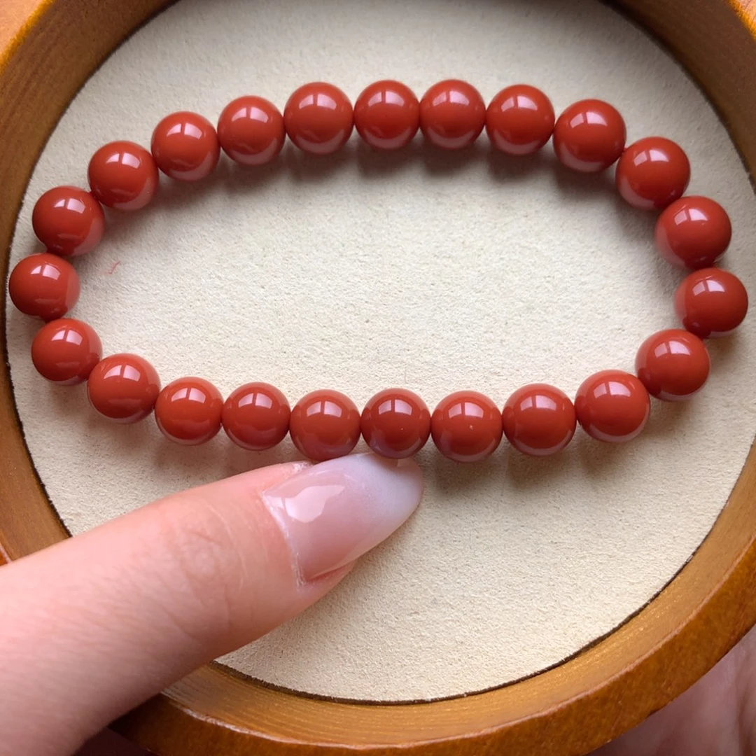南红玛瑙未镶嵌保山天然原矿南红8mm+手串