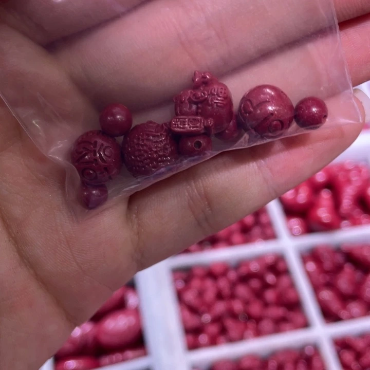 天然辰砂紫金砂配饰