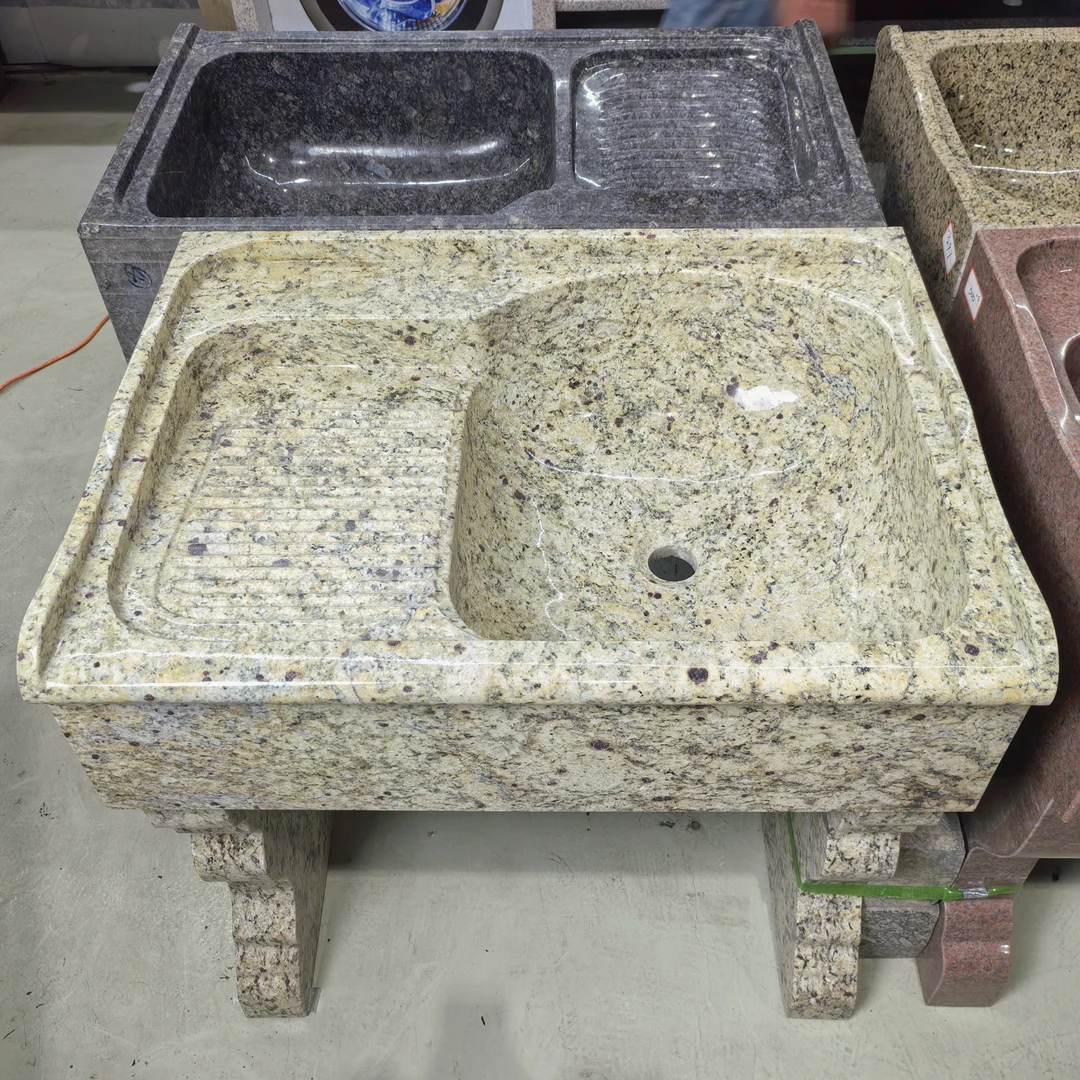 巴西金麻 精品洗衣池天然大理石花岗岩石头洗衣槽家用庭院