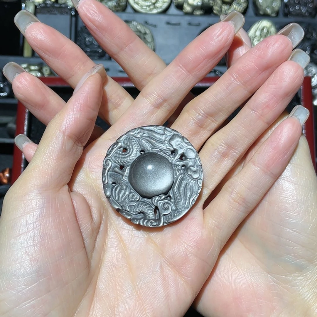 【闪购商品】未镶嵌黑曜岩吊坠(不含链)客****以