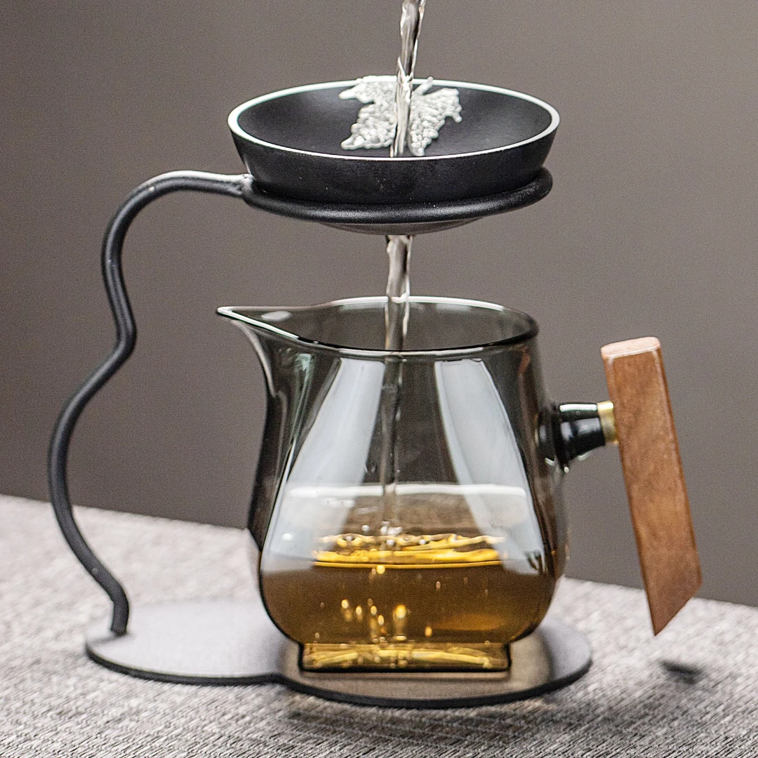 茶漏茶滤高档玻璃公道杯一体小青柑茶叶陶瓷茶配件茶具过滤网超细