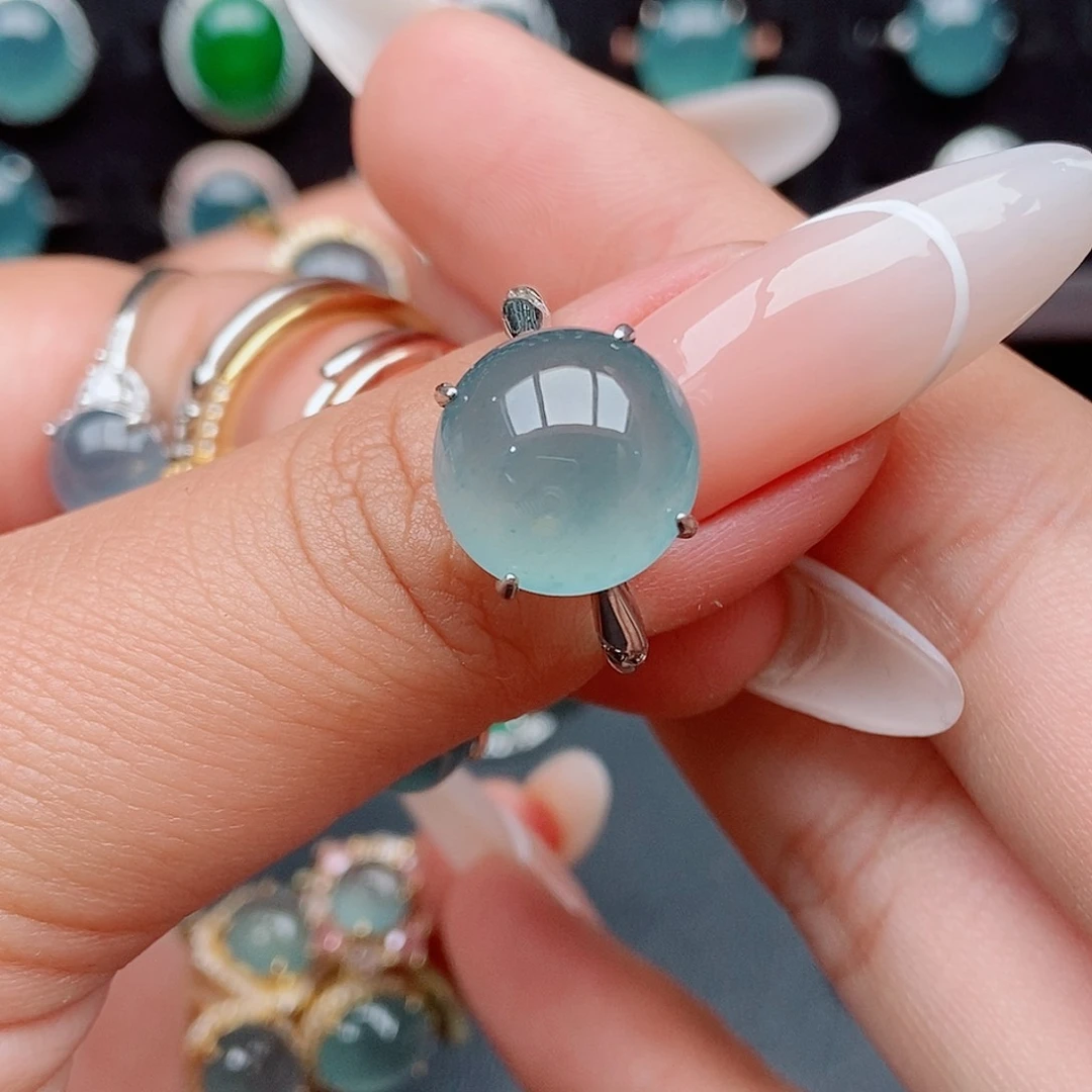 翡翠戒指银S925镶嵌755884