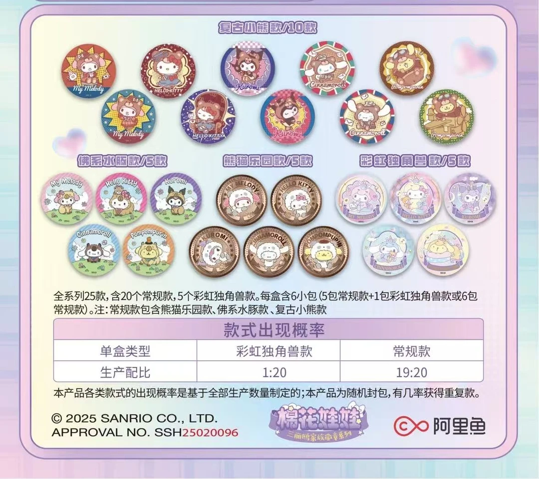 小谷【拆卡】三丽鸥家族马口铁系列-第一弹 潮玩盲盒代拆