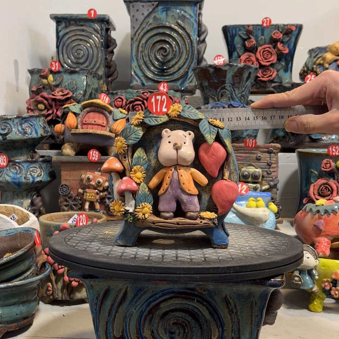 陶瓷微瑕172 号陶然花盆