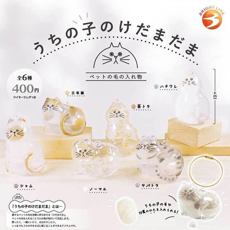 透明猫毛收纳胶囊挂件猫咪毛发存放扭蛋包钥匙扣挂件收藏包挂