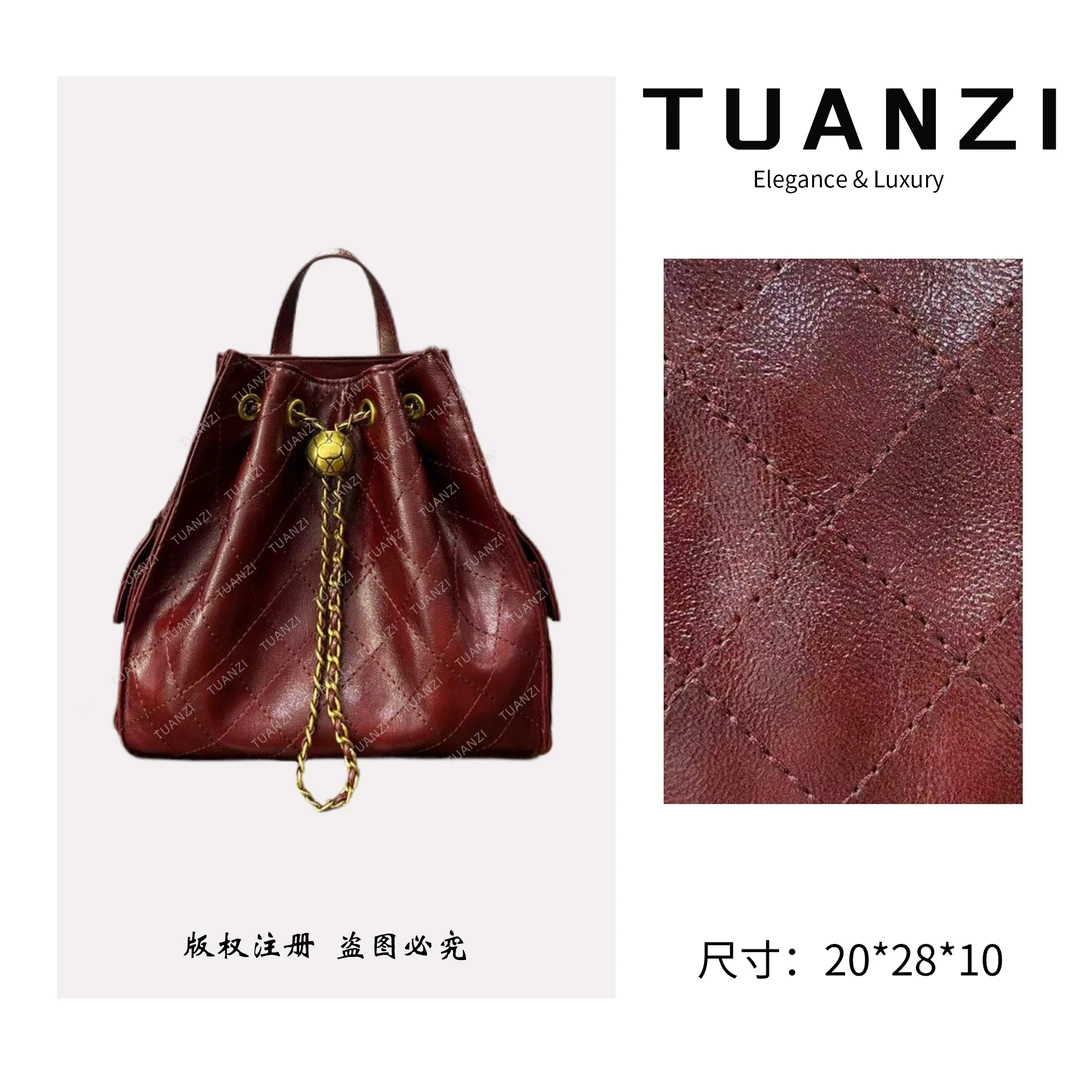 TUANZI『高端玩家』秋冬新款小众设计手提腋下包 SD-5769-中古红