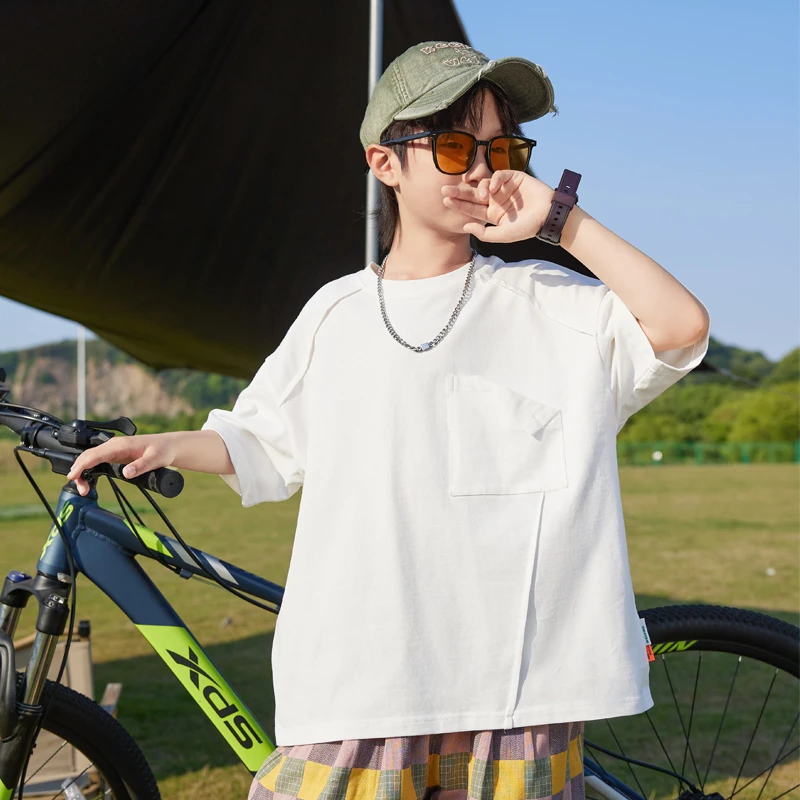 童装男童短袖t恤夏装2025新款儿童夏款休闲中大童夏季上衣男孩潮t