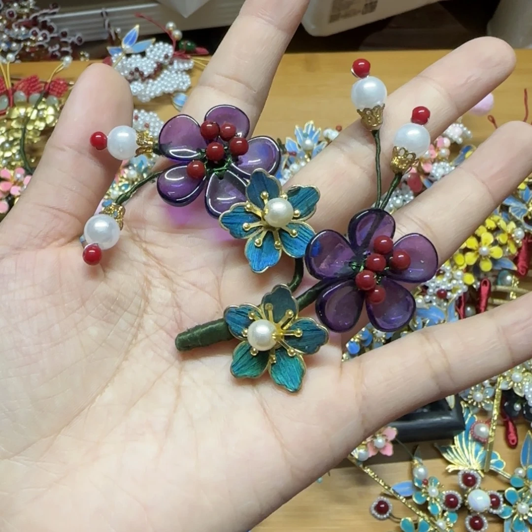 醋酸铁合金孔雀毛仿点翠