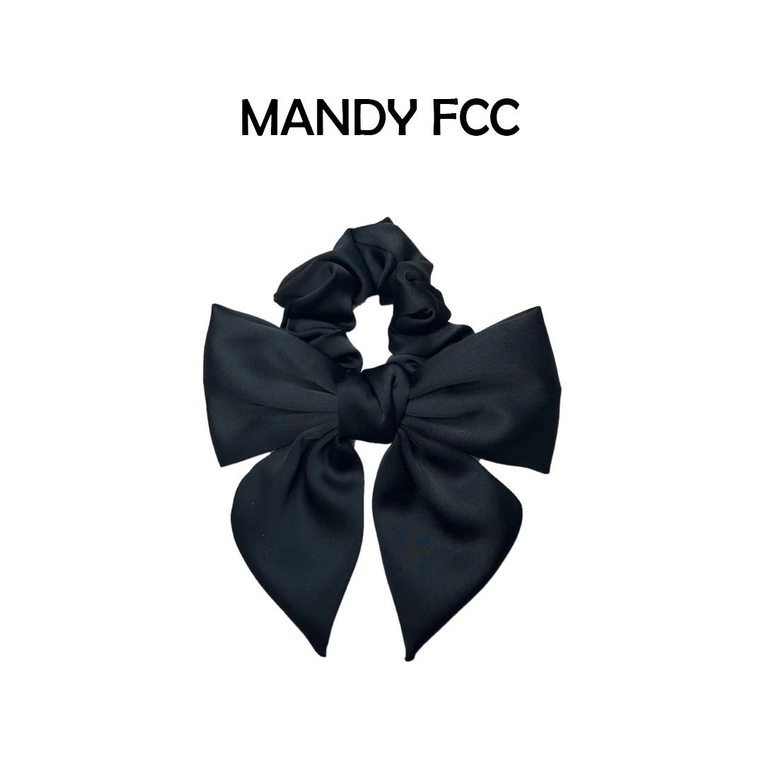 【蝴蝶公主】东大门气质高级感仿真丝缎面蝴蝶结大肠发圈扎头绳发绳