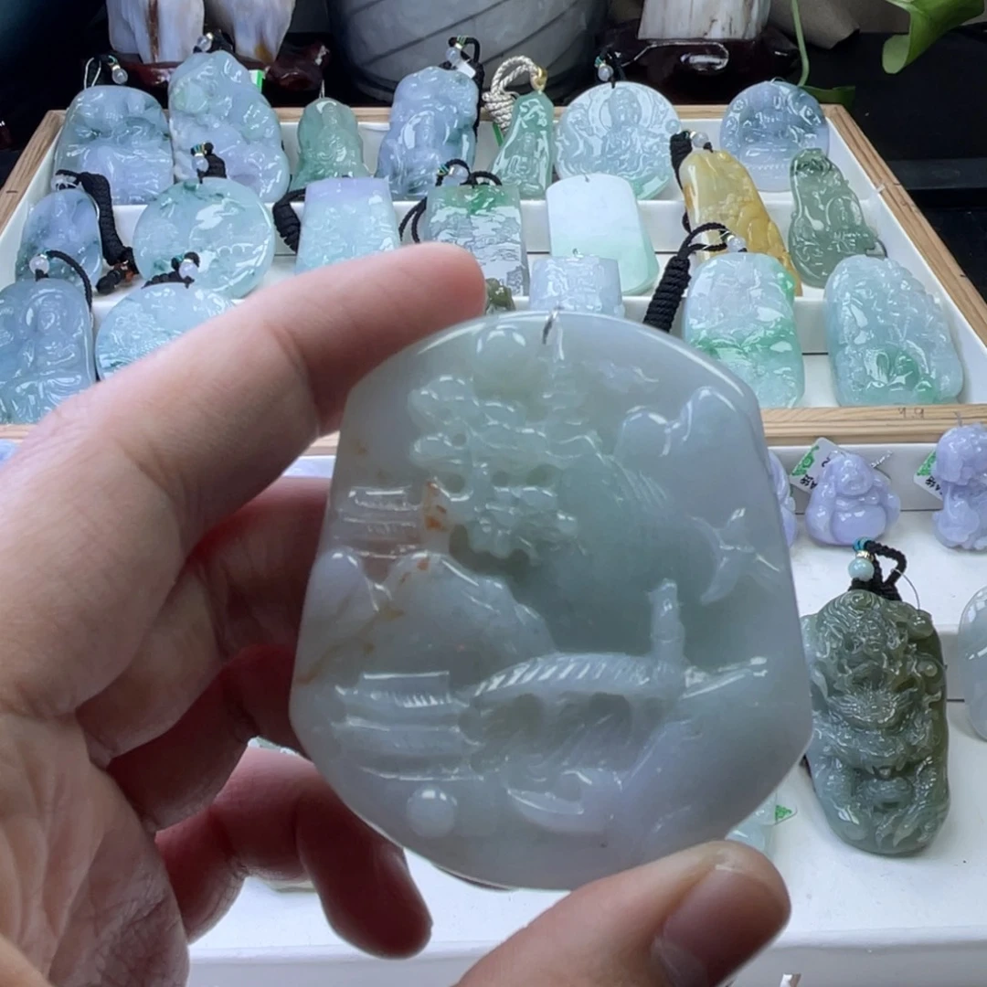 翡翠未镶嵌颈饰298