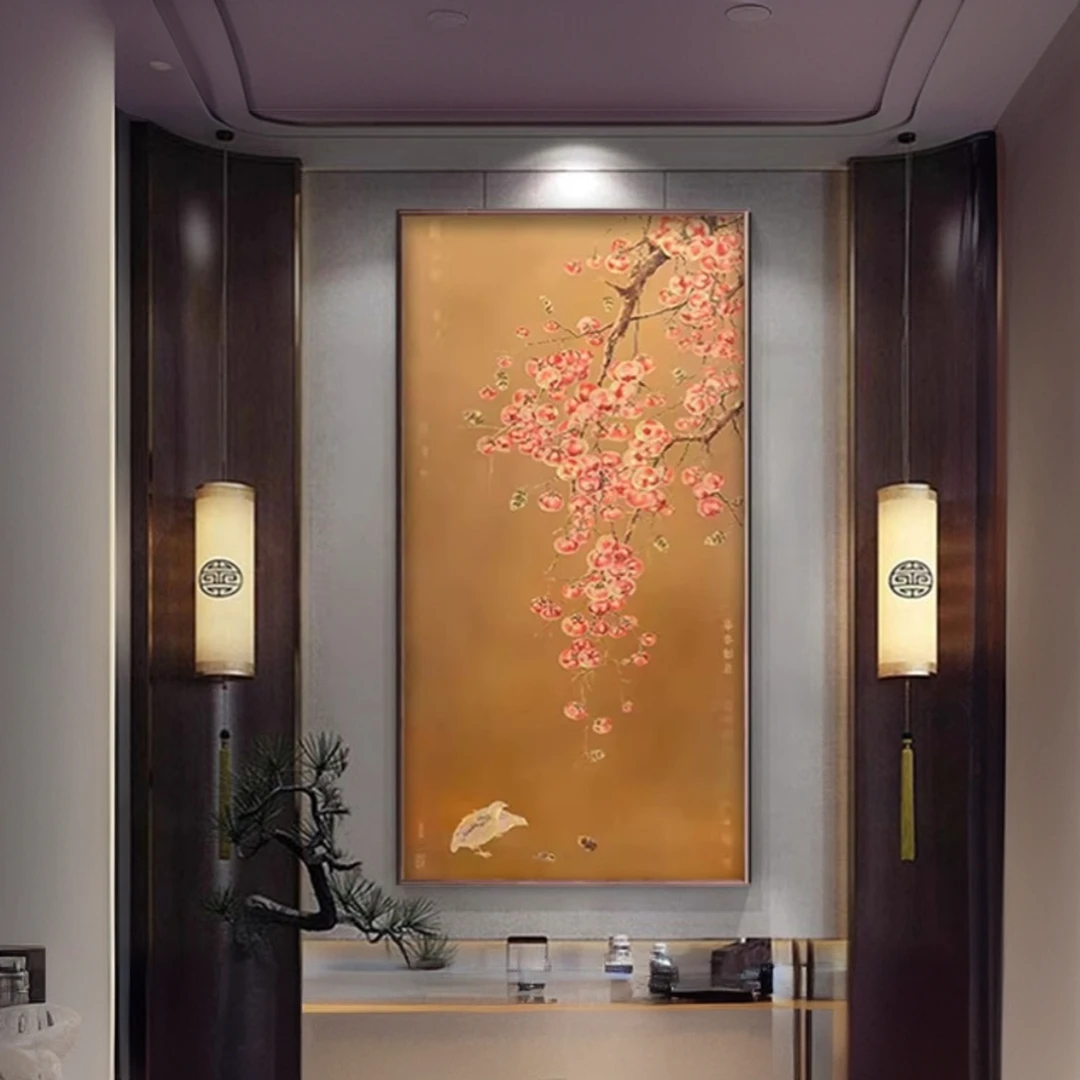 九鱼图招财挂画客厅故宫背景墙装饰画艺术高档大气新中式好寓意画