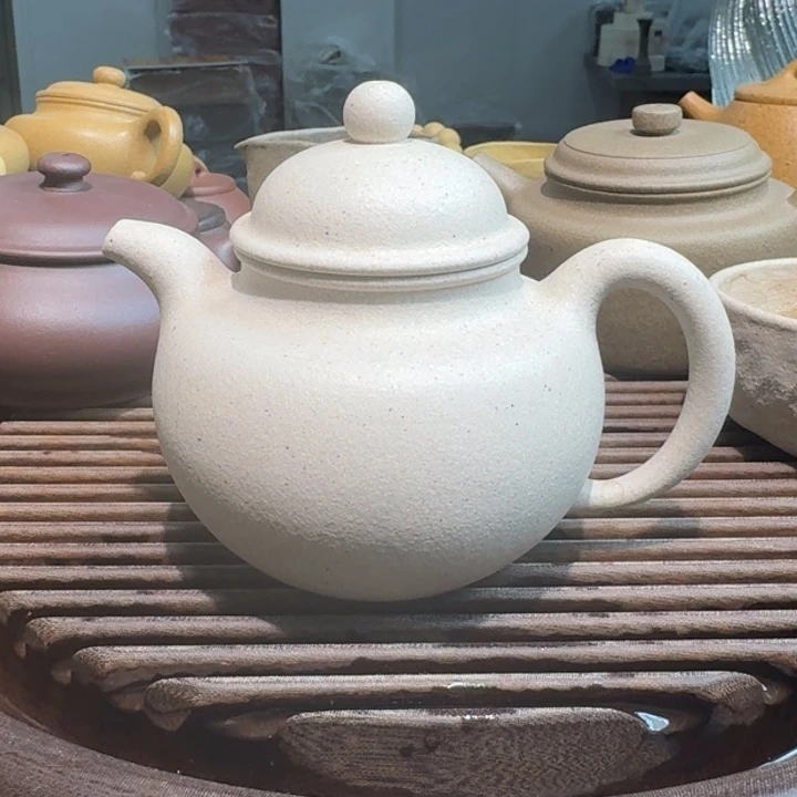紫砂茶案白玉段无添加掇球260cc