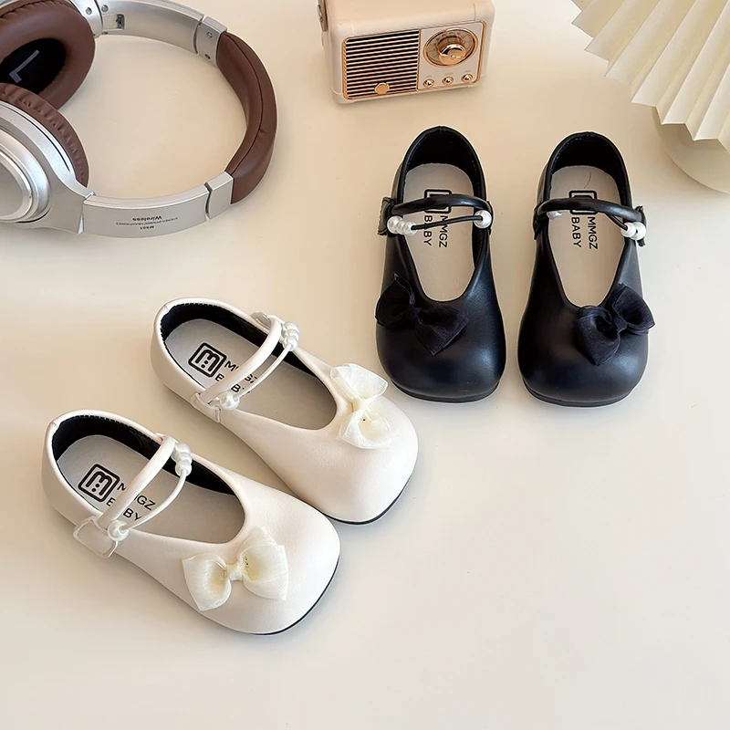 女童皮鞋春秋公主风女韩版单鞋女童宝宝时尚平底鞋小童