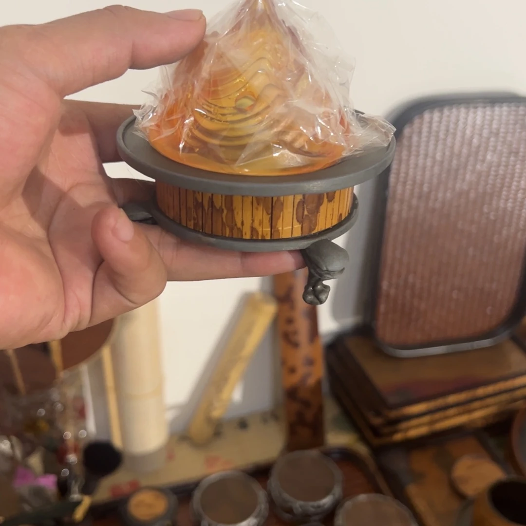 戊***坤琉璃老锡香炉黄色