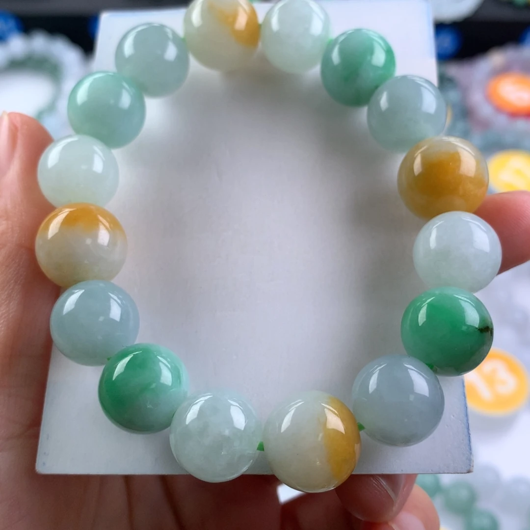 翡翠未镶嵌手链卡12.8