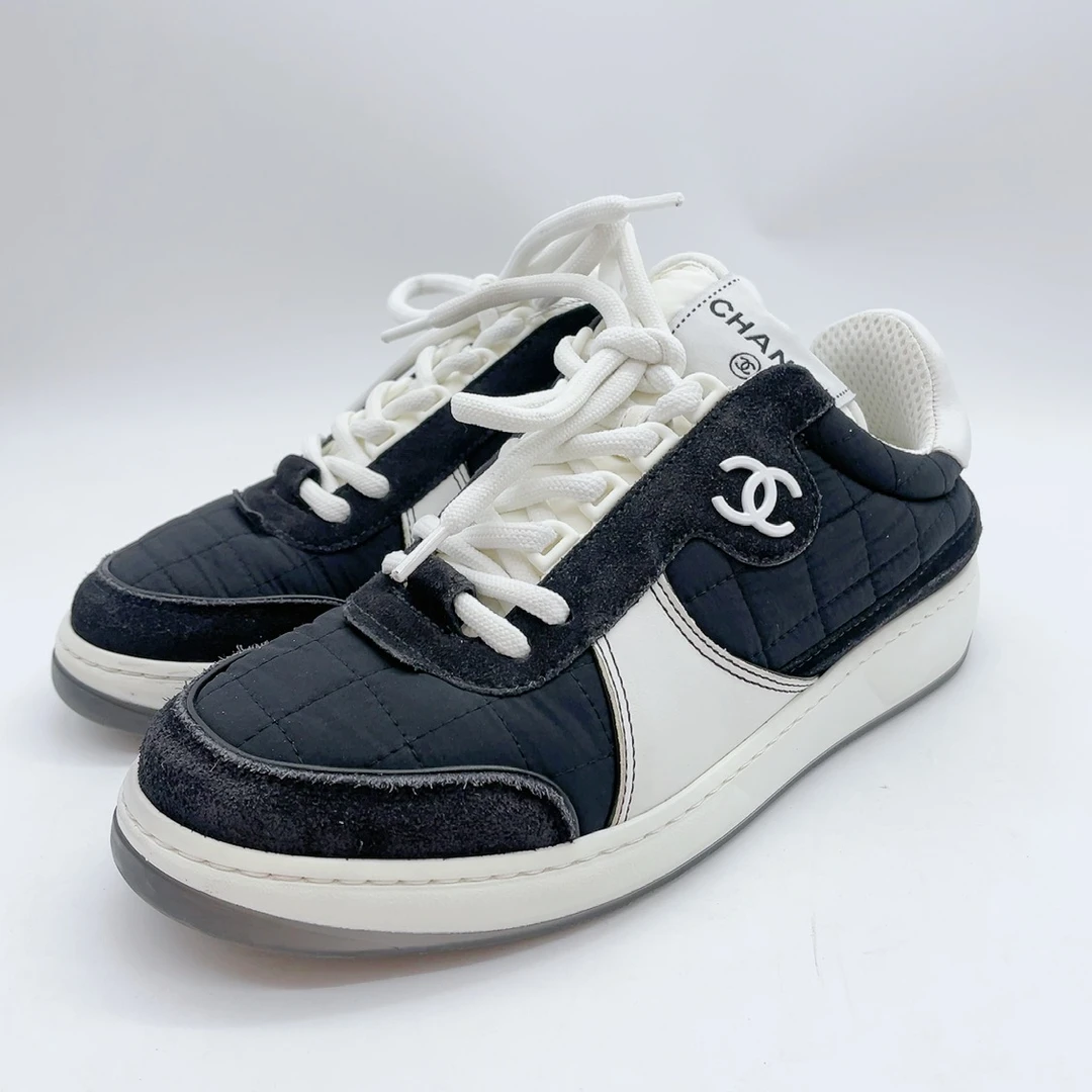 95新 Chanel/香奈儿 37码 女士黑白熊猫板鞋