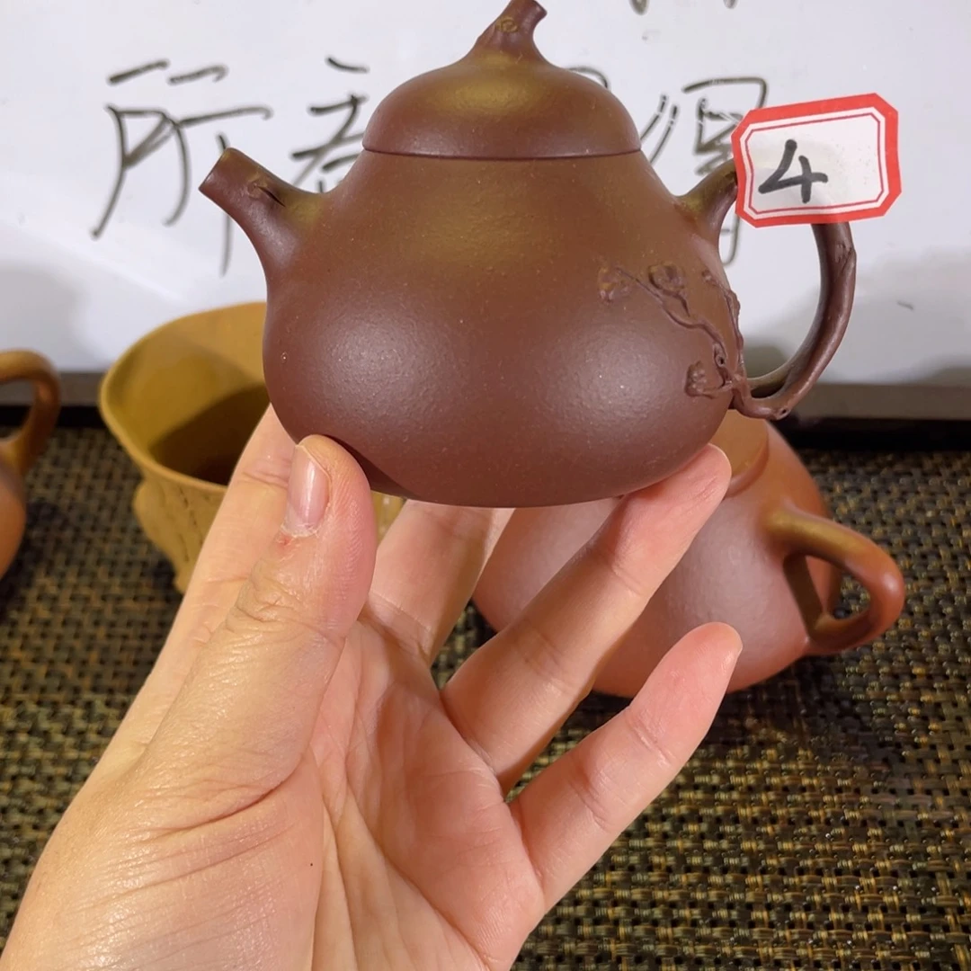 紫砂茶壶茄瓜紫泥