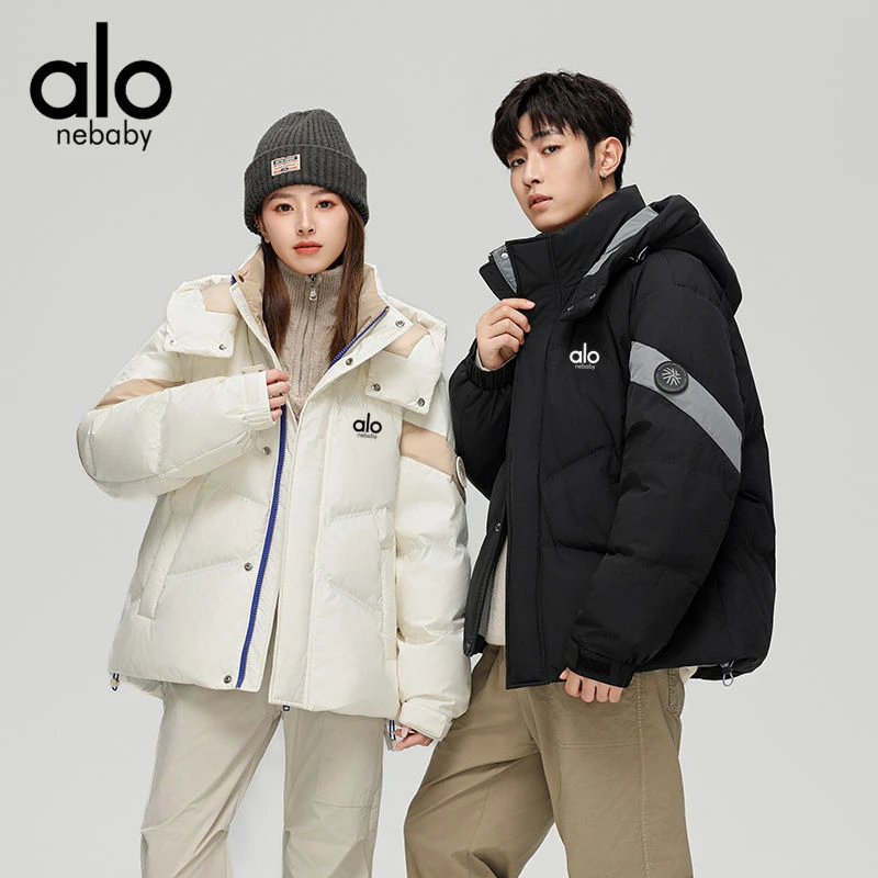 奥特莱斯可脱卸帽90%白鸭绒羽绒服男女同款可防水情侣冲锋衣外套