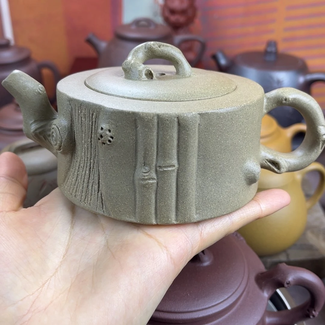 紫砂茶壶宜兴紫砂壶微瑕底划痕花泥