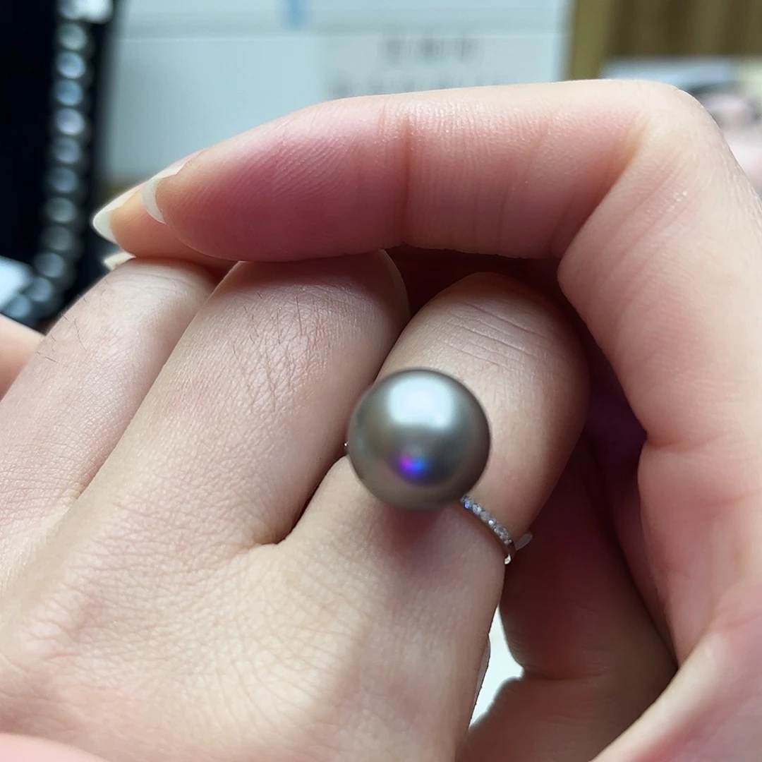 海水珍珠戒指18K金镶嵌