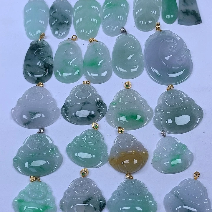 翡翠未镶嵌颈饰天然