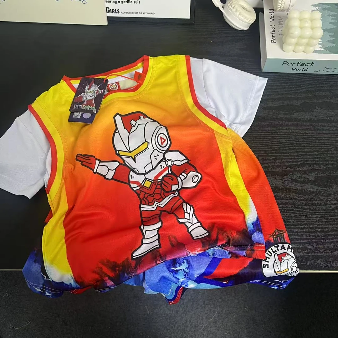 B038儿童奥特运动套装速干