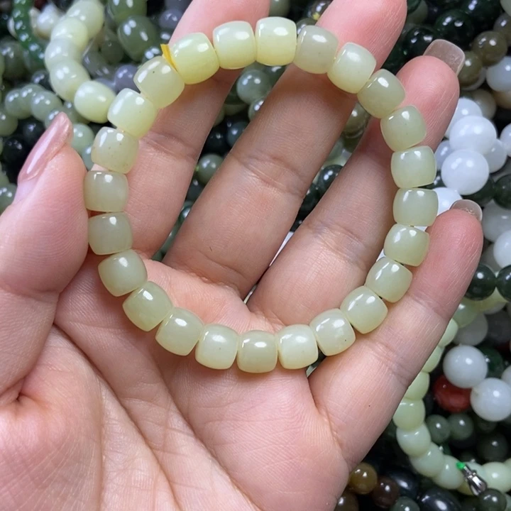 和田玉未镶嵌手链卡7