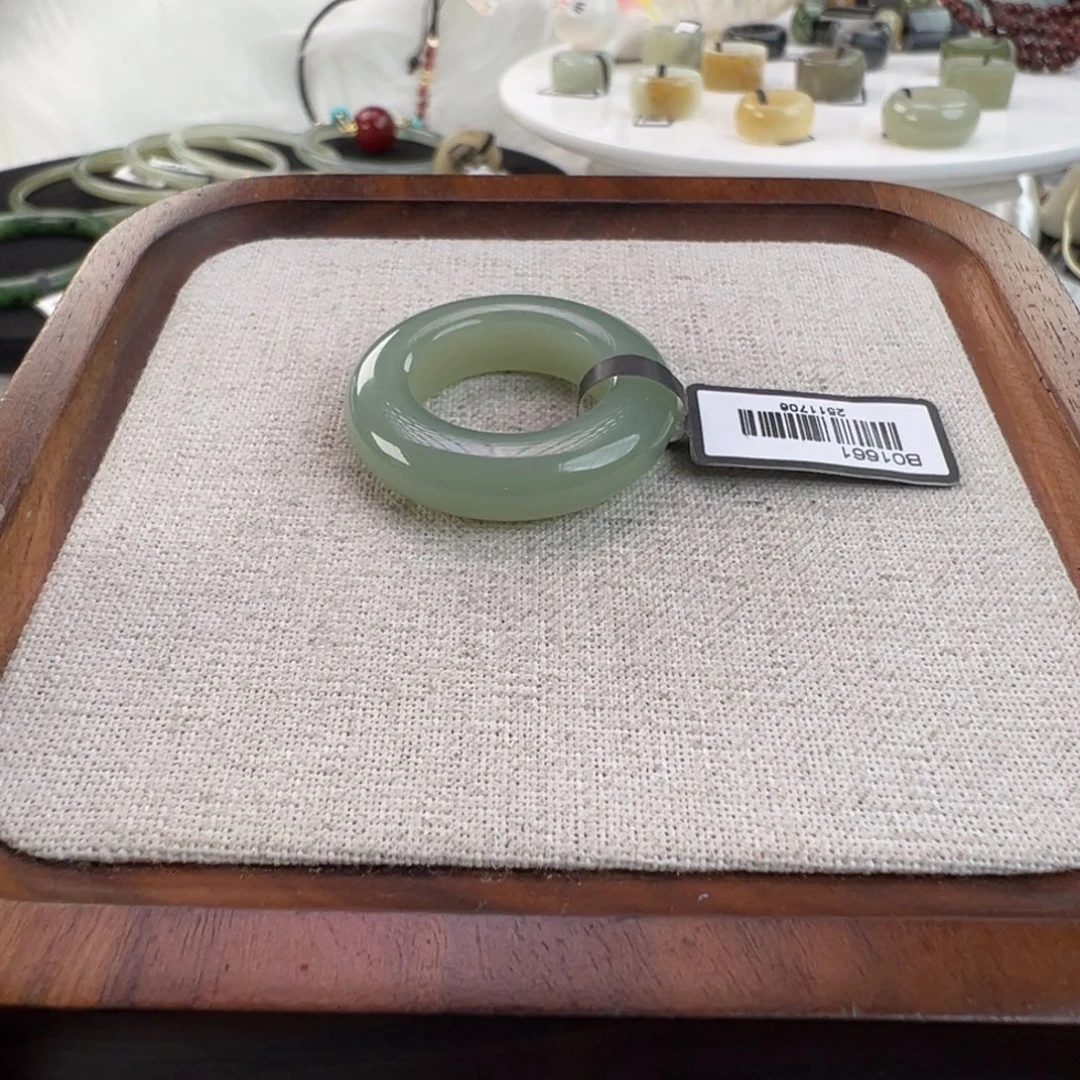 和田玉未镶嵌戒指w88且末蓝甜甜圈18.5不退换