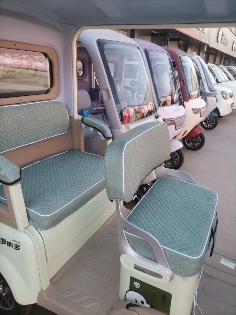 盛浩蜻蜓罗纳多SU8休闲电动三轮车坐垫套四季通用亚麻绣花座套