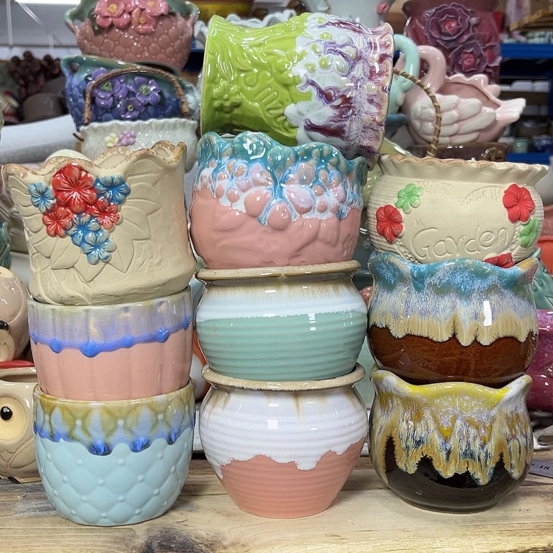 陶瓷陶瓷花盆特价上新口8-10厘米