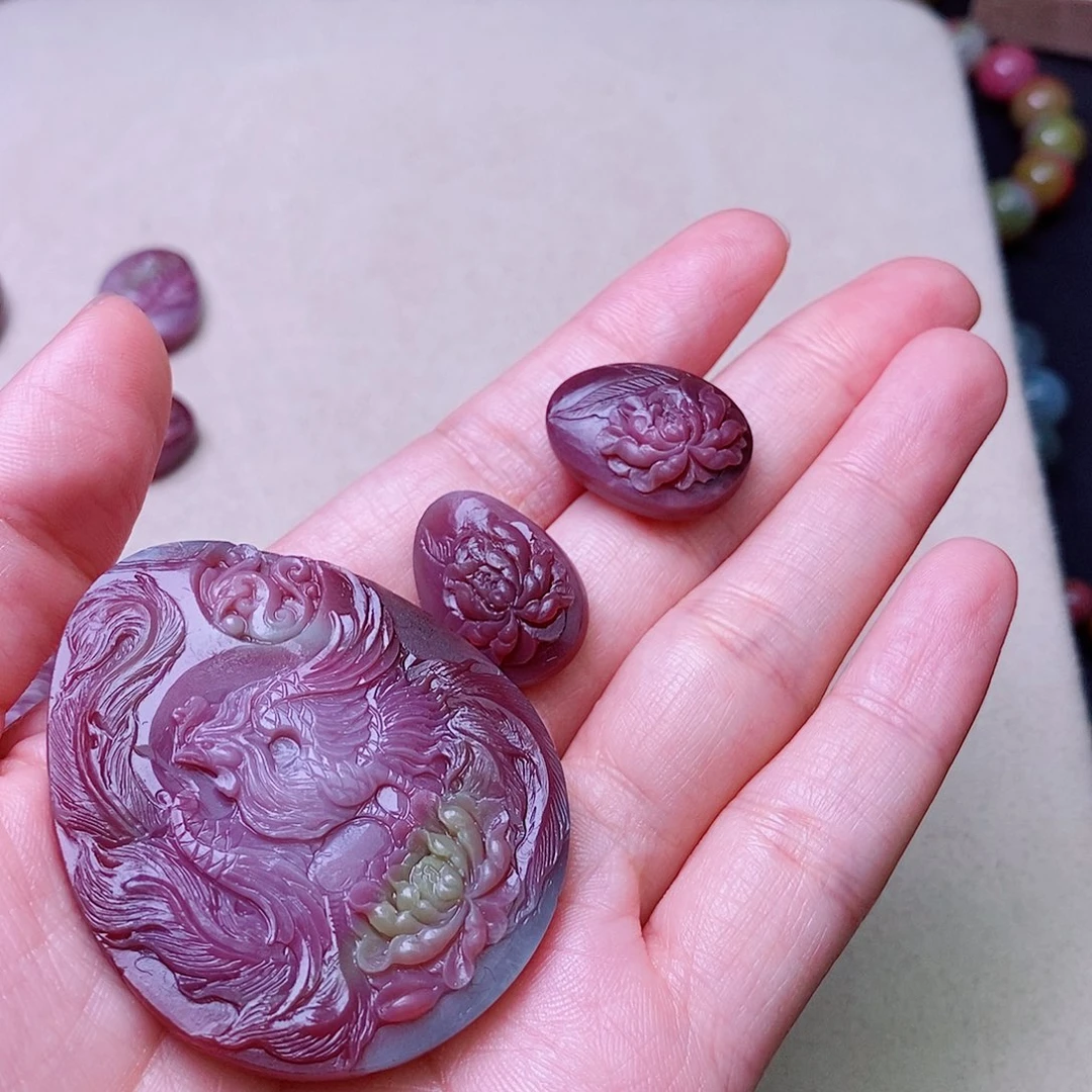 琴***福未镶嵌玛瑙/玉髓珠宝奇石盐源玛瑙定制