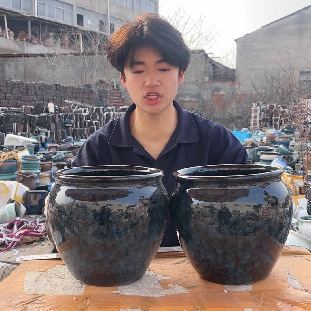 红陶宜兴紫砂粗陶花盆