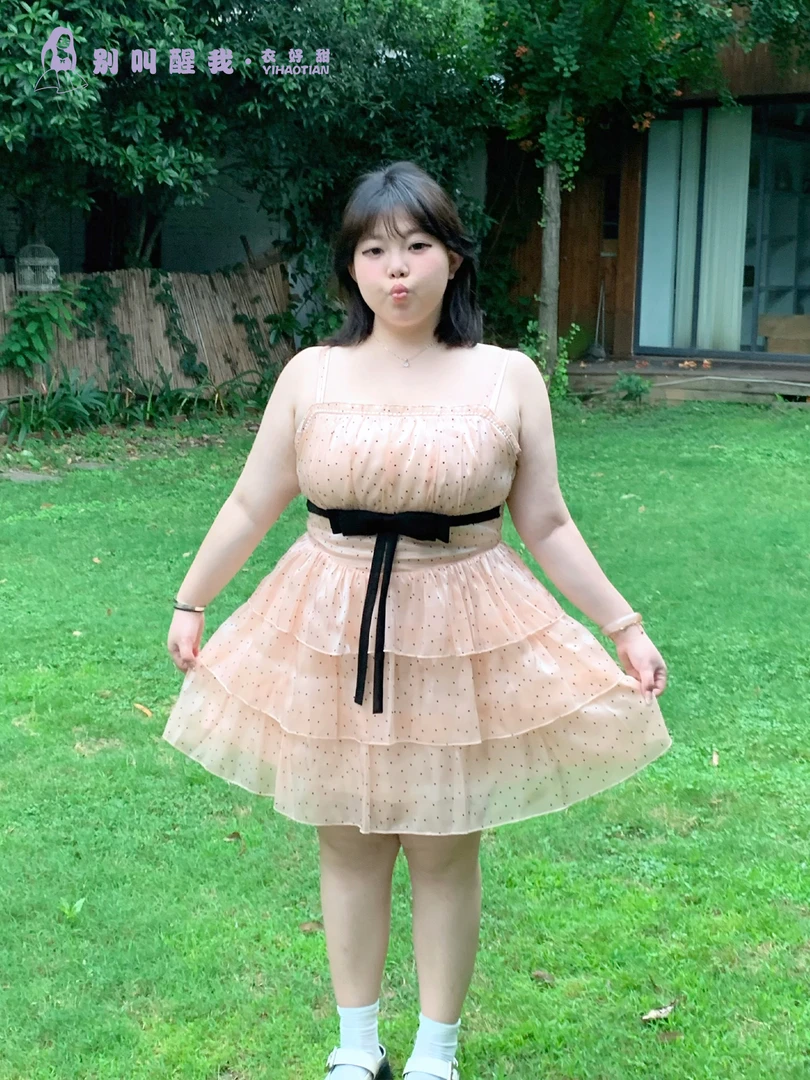 甜美波点夏季吊带裙吊带连衣裙纱裙气质百搭朋克风