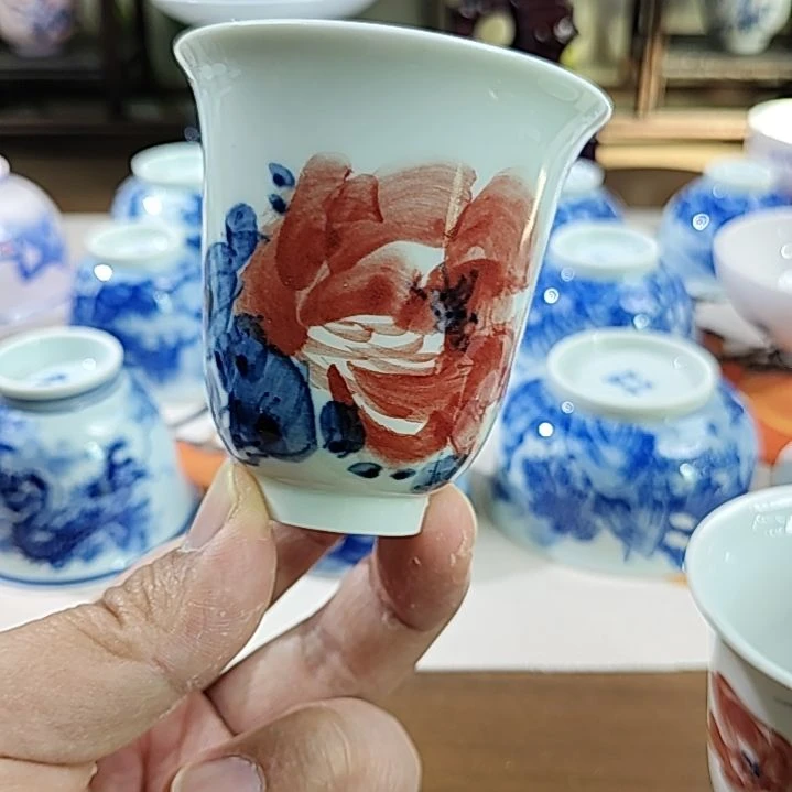 景德镇手工手绘画釉下彩1300º高温烧制容量