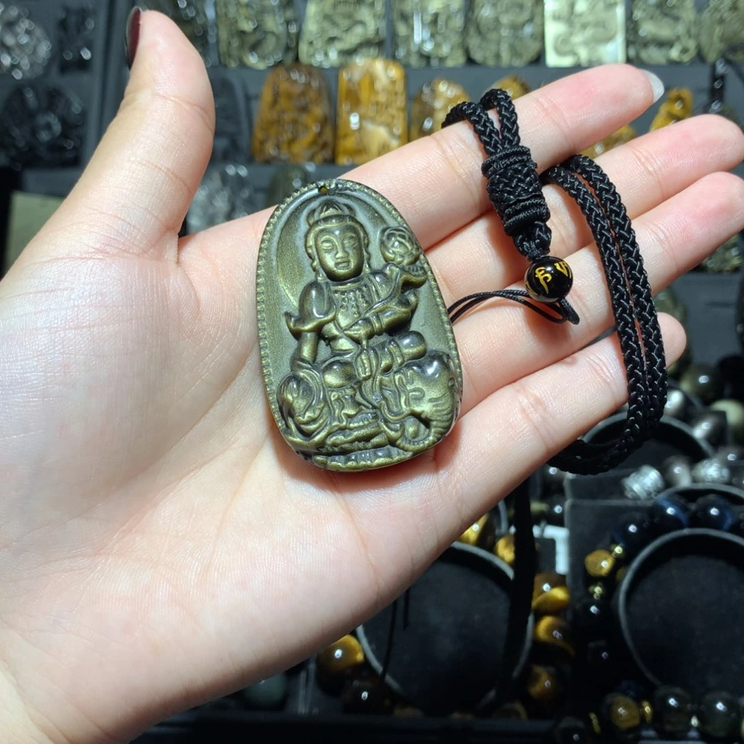 未镶嵌黑曜岩吊坠(赠链)重****司