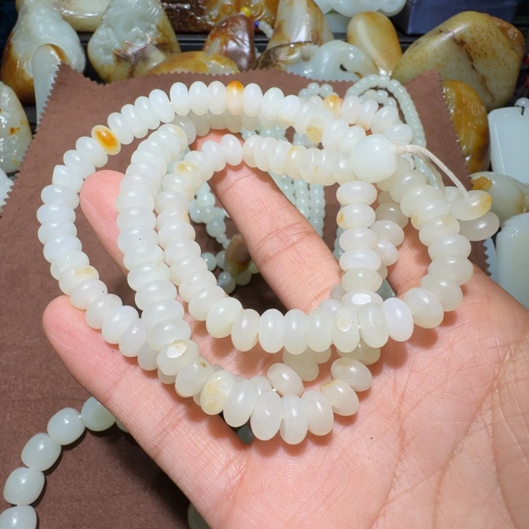 冰***峰和田玉未镶嵌项链