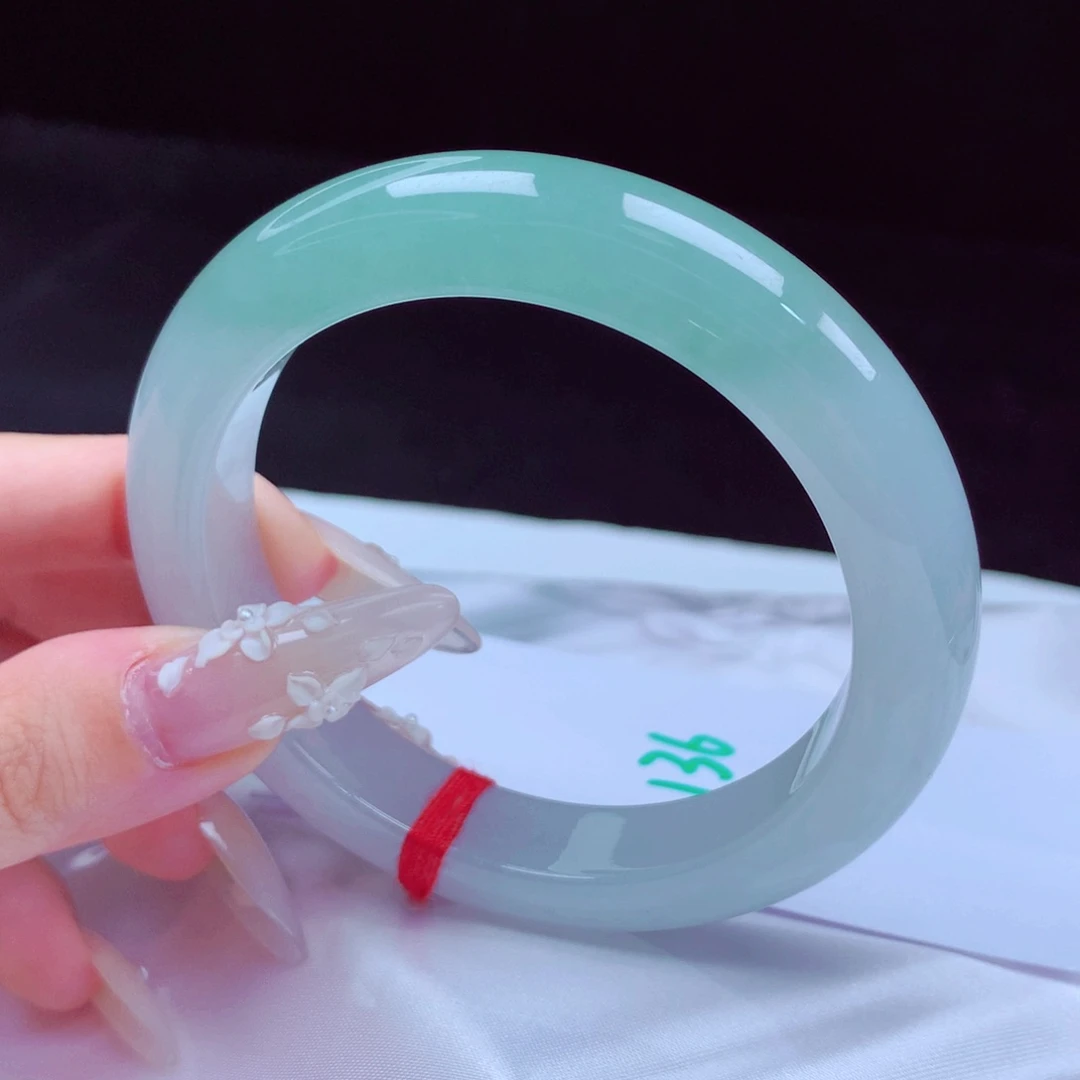 未镶嵌手镯翡翠天然缅甸翡翠A货手镯 136号