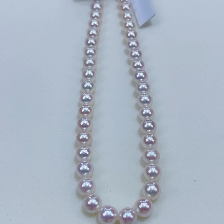 海水珍珠颈饰银S925镶嵌7/7.5海水亮瞎眼媲美两三万