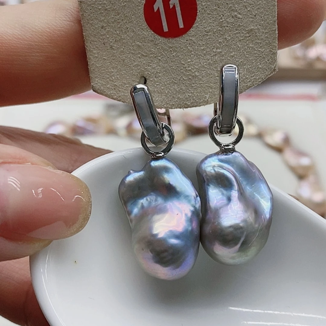 【闪购商品】淡水珍珠耳饰银S925镶嵌