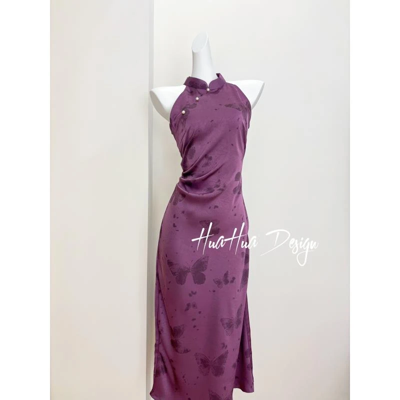 苏故里【浮光若梦】提花婚礼无袖斜襟印花旗袍春夏中式修身夏季