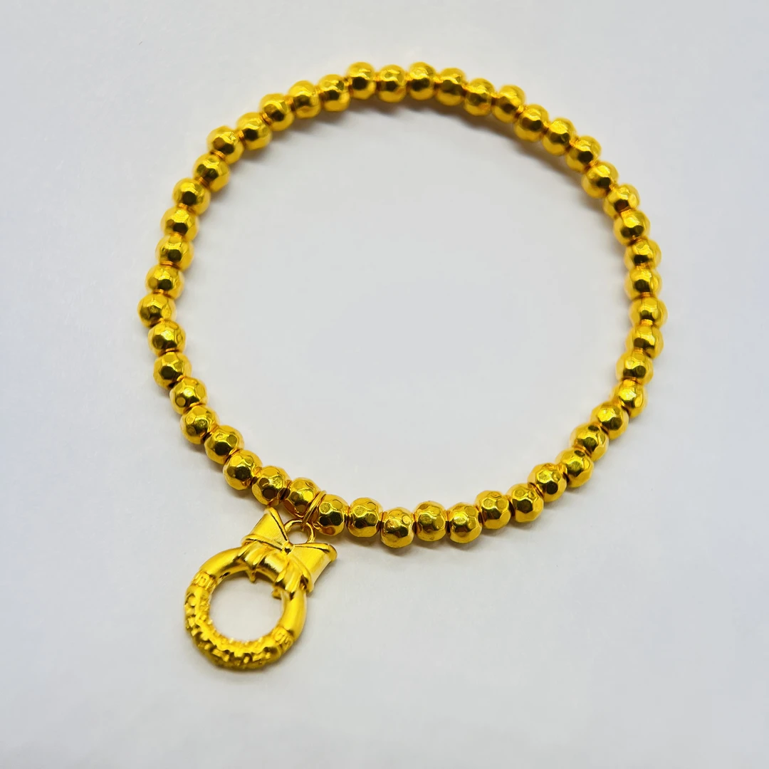 足金饰品/平安扣蹦迪珠手串/ABPZJ042-bp/h