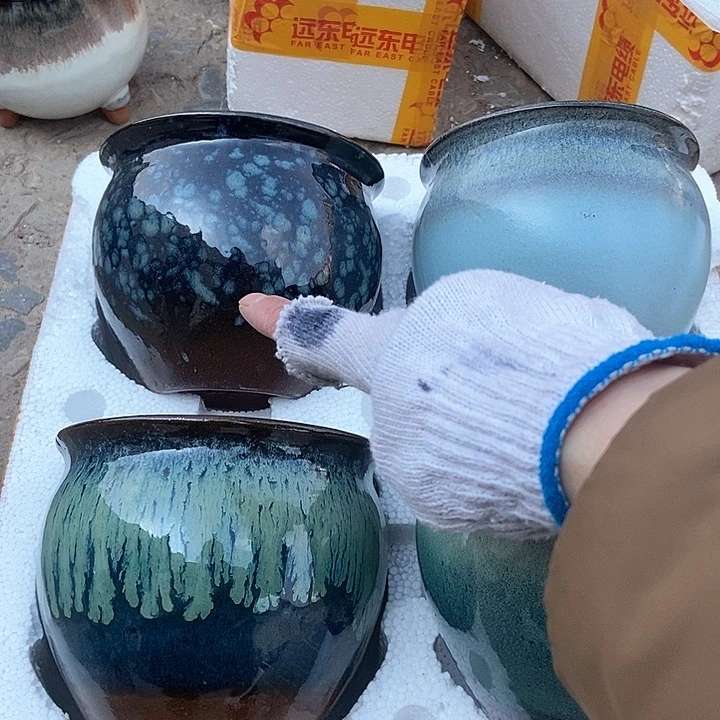 红陶紫砂花盆武穆云仓