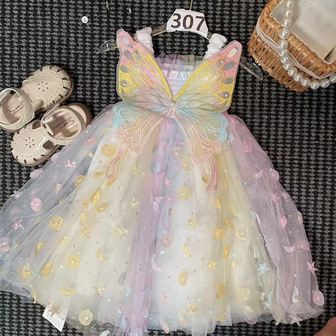 【87】 -女童学院风套装夏季2025新款儿童服装卡通两件套307