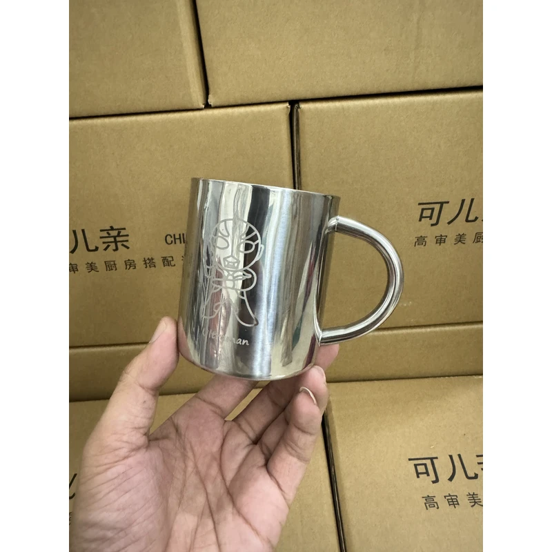 可儿亲·食品级不锈钢304奥特曼佩奇杯子200ml防烫简约双层喝水杯