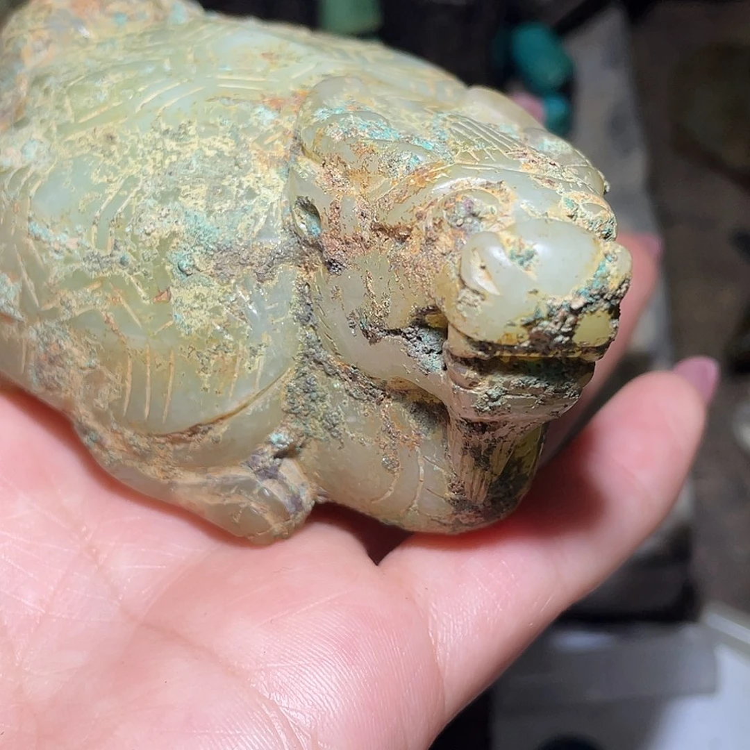 刻***心和田玉（糖玉）未镶嵌挂件