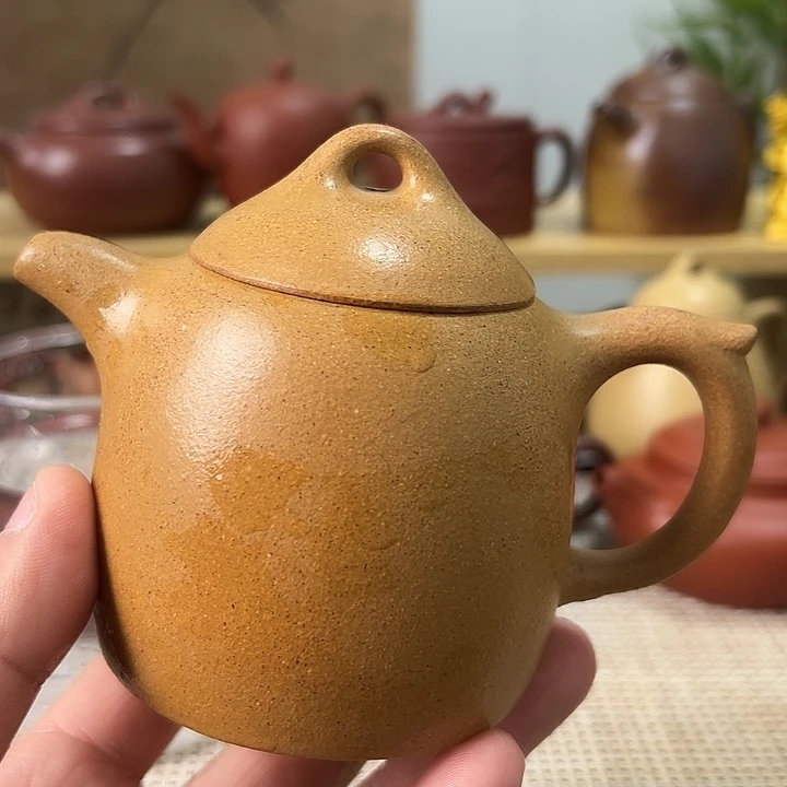 下***天紫砂茶壶宜兴原矿紫砂，秦权，230CC