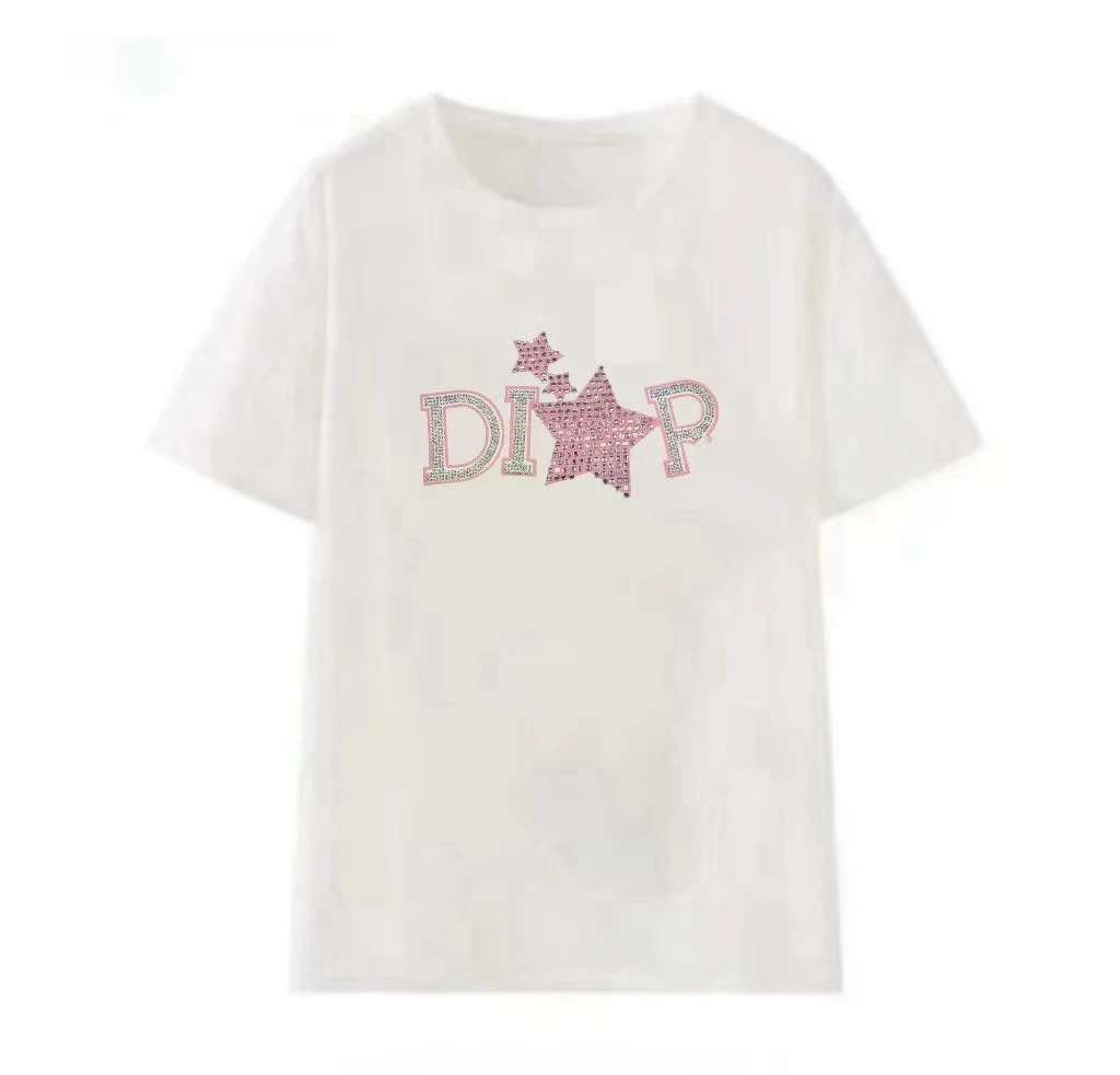 【六芒星】轻奢时尚百搭 重工3D立体毛巾刺绣夏季设计感短袖