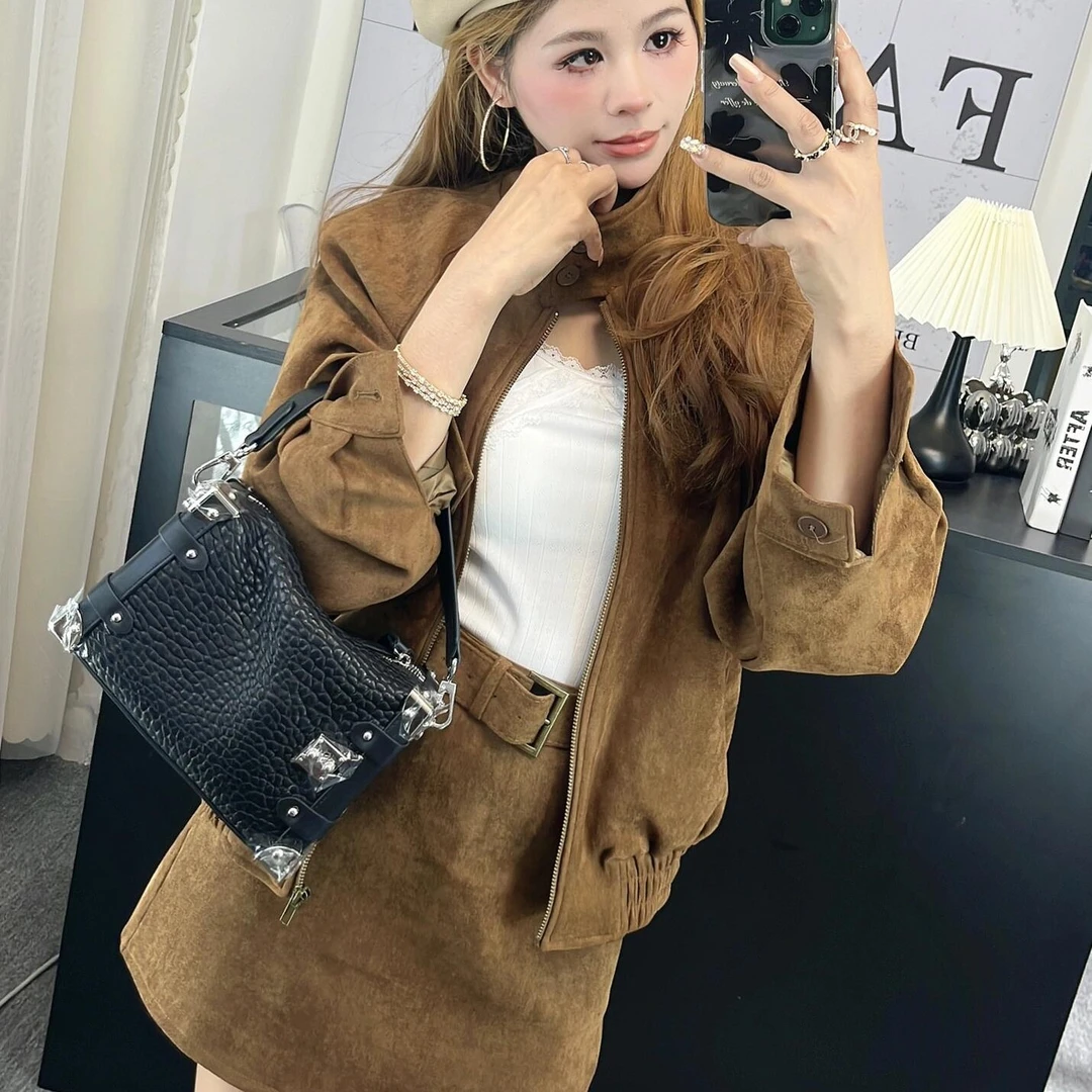 2025新款超火软牛皮盒子包时尚百搭小方包高级感手提包单肩斜挎包