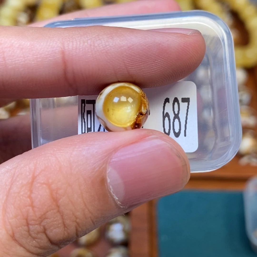 把件猴头核桃沁色圆珠老型687