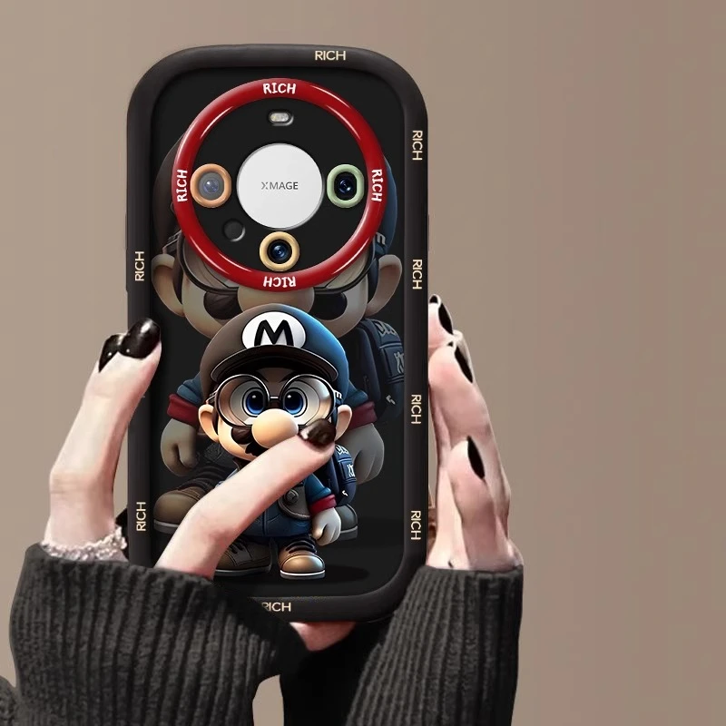 适用华为mate80pro手机壳新款mate70个性可爱卡通60创意马里奥